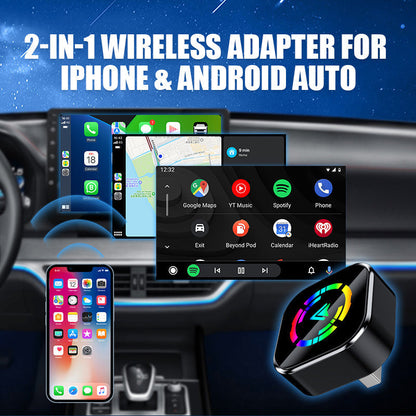 🔥Black-Friday-Mega-Angebot 🔥2-in-1-Funkadapter für iPhone und Android Auto