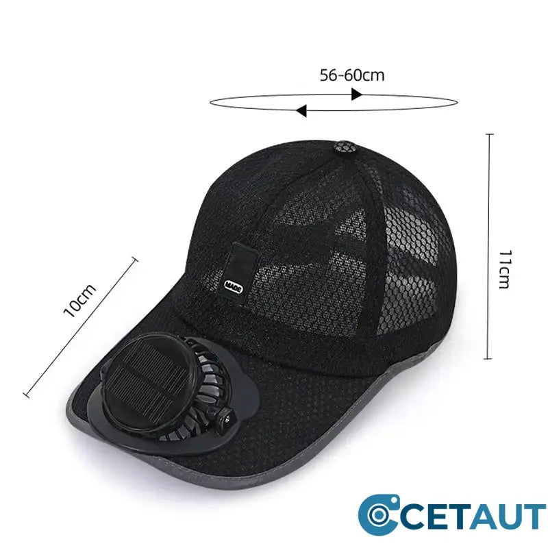❄️Sommerfrische 49% Rabatt!🌀 Baseballkappe mit Solarventilator – 360° drehbar, 16h Laufzeit, UPF50+ – ideal für Garten, Wandern & heiße Tage