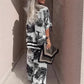 🍁Neuheit Sommer 2026✨Damen-Set mit Print: Top mit V-Ausschnitt & lange Hose