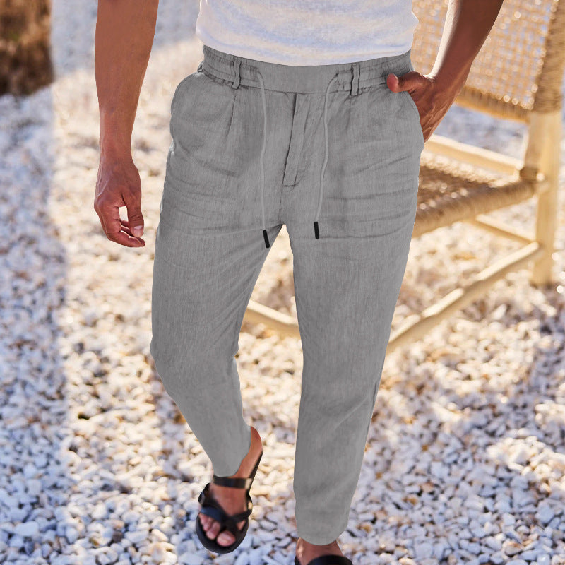 👖 50% RABATT! ✨ Herren lockere Freizeithose mit Kordelzug – Verstellbarer Bund & praktische Taschen – Lässiger Stil, perfekt für Alltag & Freizeit 🌿☀️