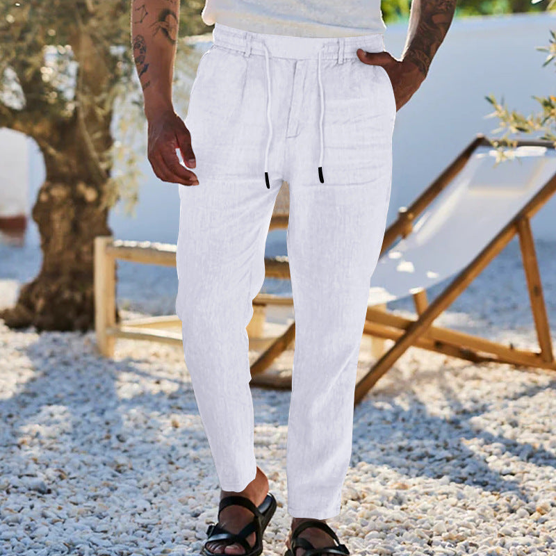 👖 50% RABATT! ✨ Herren lockere Freizeithose mit Kordelzug – Verstellbarer Bund & praktische Taschen – Lässiger Stil, perfekt für Alltag & Freizeit 🌿☀️