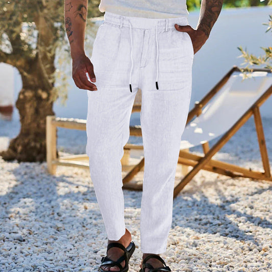 👖 50% RABATT! ✨ Herren lockere Freizeithose mit Kordelzug – Verstellbarer Bund & praktische Taschen – Lässiger Stil, perfekt für Alltag & Freizeit 🌿☀️
