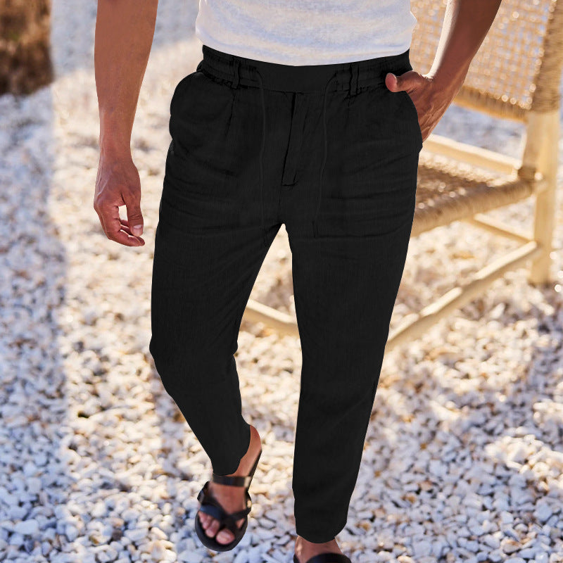 👖 50% RABATT! ✨ Herren lockere Freizeithose mit Kordelzug – Verstellbarer Bund & praktische Taschen – Lässiger Stil, perfekt für Alltag & Freizeit 🌿☀️
