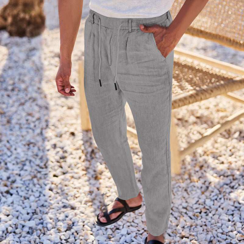 👖 50% RABATT! ✨ Herren lockere Freizeithose mit Kordelzug – Verstellbarer Bund & praktische Taschen – Lässiger Stil, perfekt für Alltag & Freizeit 🌿☀️
