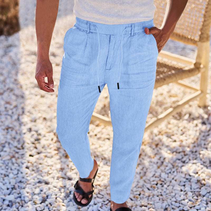 👖 50% RABATT! ✨ Herren lockere Freizeithose mit Kordelzug – Verstellbarer Bund & praktische Taschen – Lässiger Stil, perfekt für Alltag & Freizeit 🌿☀️