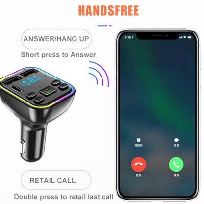 🎶 Bunte Licht Bluetooth Auto MP3-Player – Musik &amp; Atmosphäre Für Jede Fahrt!