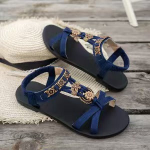 ✨ Flache Damen-Sandalen – Rund zulaufende Zehenpartie und atmungsaktiv