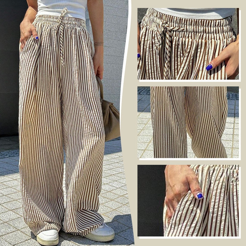 Damen-Hose mit vertikalen Streifen – schlankernder Effekt & Komfort ✨👖【Begrenzte Angebot】