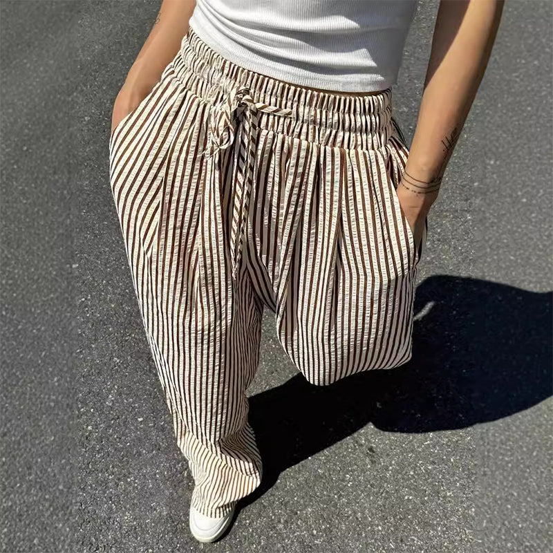 Damen-Hose mit vertikalen Streifen – schlankernder Effekt & Komfort ✨👖【Begrenzte Angebot】