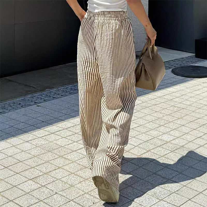 Damen-Hose mit vertikalen Streifen – schlankernder Effekt & Komfort ✨👖【Begrenzte Angebot】