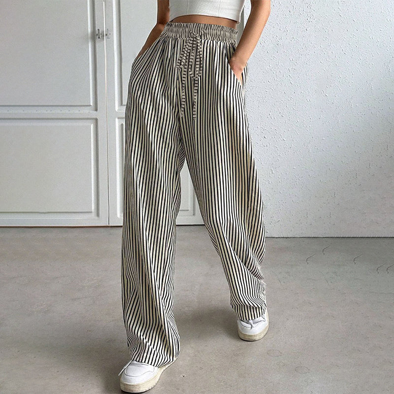 Damen-Hose mit vertikalen Streifen – schlankernder Effekt & Komfort ✨👖【Begrenzte Angebot】