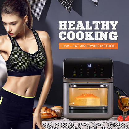 🍳🍗 Multifunktionale Heißluftfritteuse mit Sichtfenster & Touchscreen | Kostenloser Versand✈️