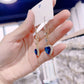 🛍️ 50 % Rabatt – Zarte Herz-Ohrringe mit blauem Kristall – filigraner Verlauf, edler Look & elegant – für den stilvollen Auftritt 💙