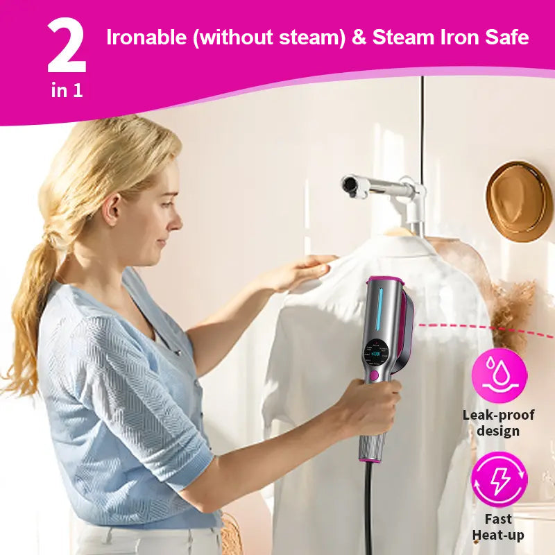 📢📢50 % RABATT!!! 🔥✨ Handdampfglätter – Intensiver Dampf, schnelles Aufheizen & 90° drehbarer Kopf | Ideal für Reisen und Zuhause ⚡