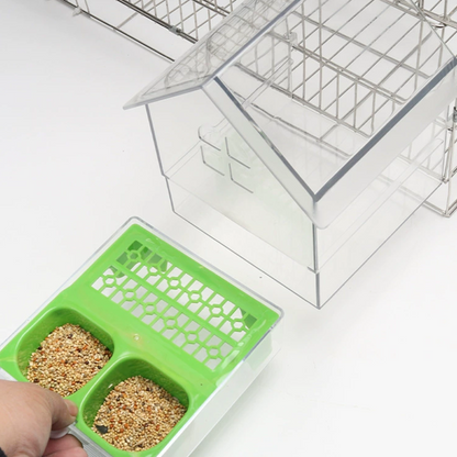 🐦🥰Frisches Gadget für Vögelhalter✨Ausziehbarer externer Papageienfutterspender