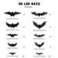 🦇Halloween-Dekoration: 3D-LED-Wandleuchte in Fledermausform