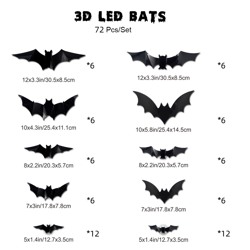 🦇Halloween-Dekoration: 3D-LED-Wandleuchte in Fledermausform