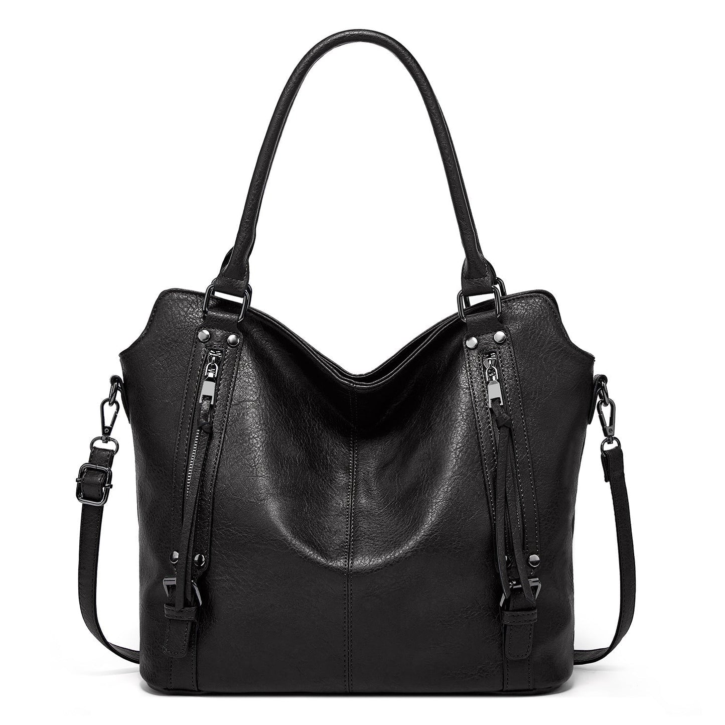 👜 LIMITIERTES ANGEBOT 50% RABATT! ✨ Kunstleder-Shopper Damen – Vielseitig, Praktische Fächer, Set mit Beutel 💼