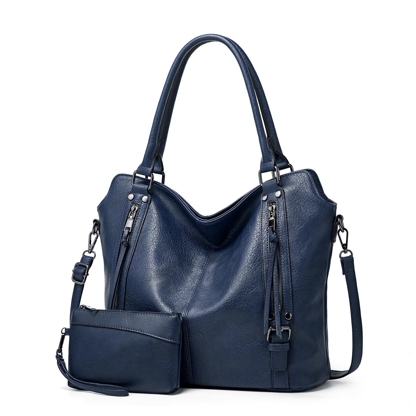 👜 LIMITIERTES ANGEBOT 50% RABATT! ✨ Kunstleder-Shopper Damen – Vielseitig, Praktische Fächer, Set mit Beutel 💼
