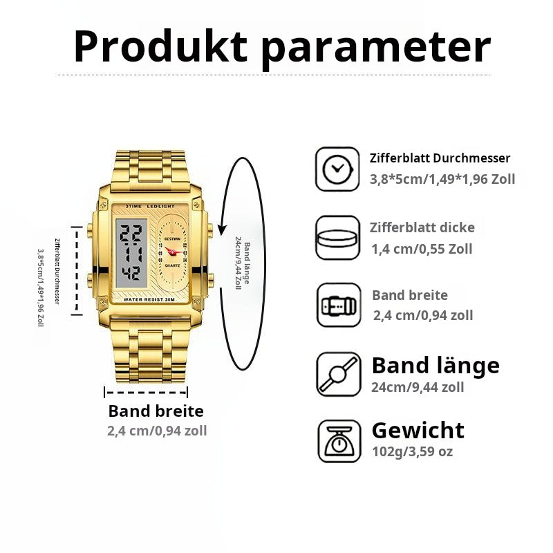 ⏳Elegante multifunktionale wasserdichte Herrenuhr