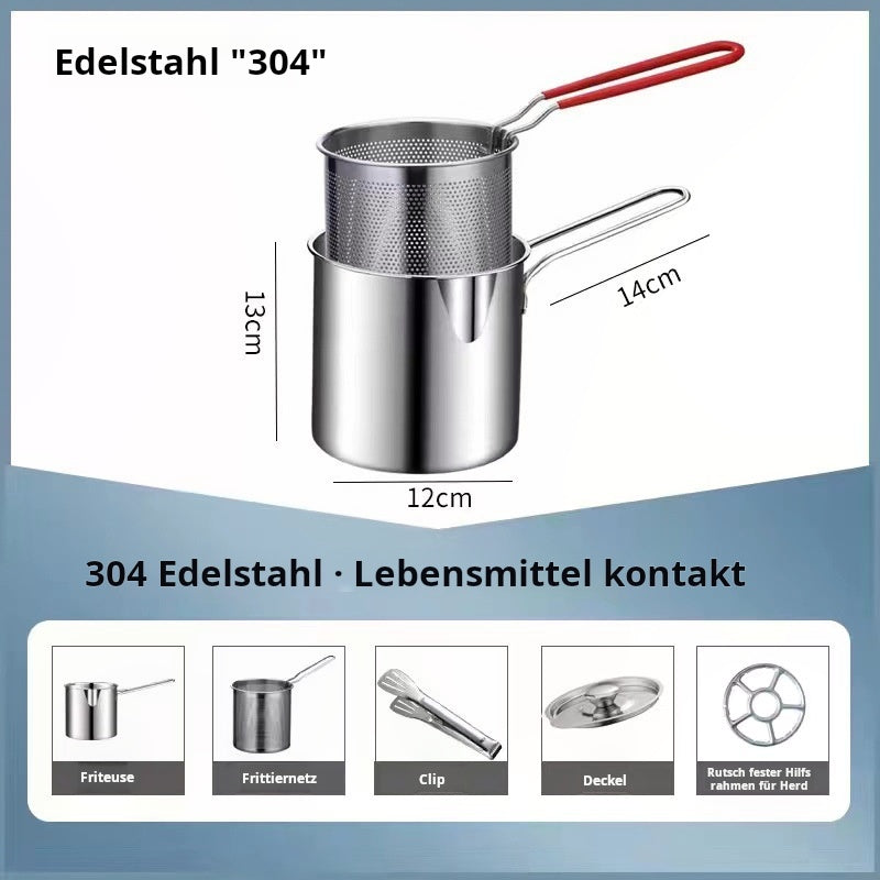 🍳 50% RABATT! 🍟 Multifunktionale Fritteuse aus Edelstahl 304 – Robust, hitzebeständig & vielseitig – Ideal für knuspriges Frittieren zu Hause ✨