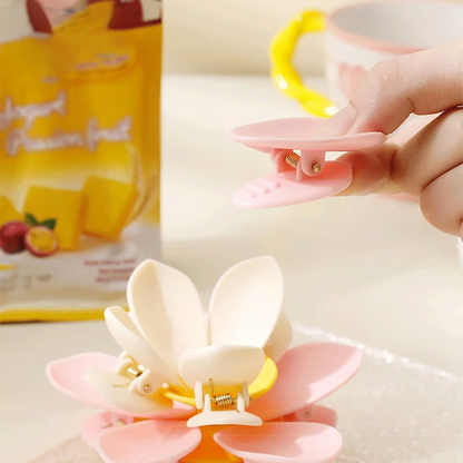 🌸 Kaufe 2, erhalte 3 KOSTENLOS 🌸 Lotus-förmige magnetische Lebensmittelklammer und Kühlschrankmagnet