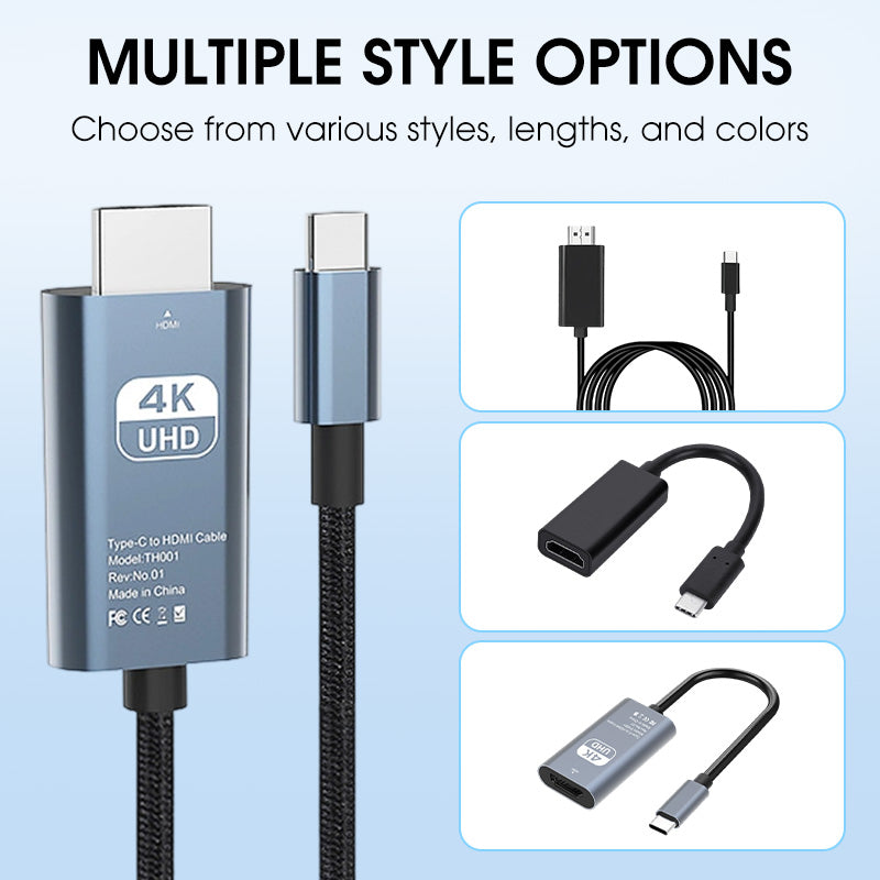 🎬 🔌 4K Ultra HD Typ-C zu HDMI Adapter – Plug & Play, Kompatibel & Stabiler Streaming 📺