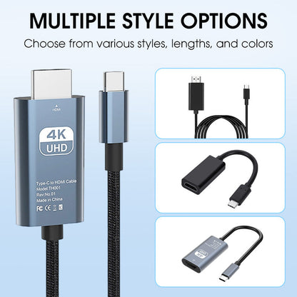 🎬 🔌 4K Ultra HD Typ-C zu HDMI Adapter – Plug & Play, Kompatibel & Stabiler Streaming 📺