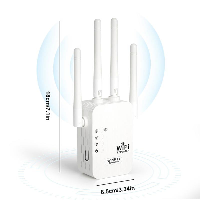 WLAN-Verstärker – 1200 Mbit/s, Dualband (5 GHz / 2,4 GHz) 📶 Maximale Signalverstärkung – stabile Verbindung im ganzen Haus!