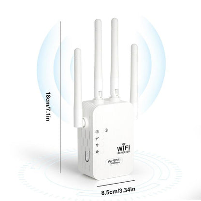 WLAN-Verstärker – 1200 Mbit/s, Dualband (5 GHz / 2,4 GHz) 📶 Maximale Signalverstärkung – stabile Verbindung im ganzen Haus!