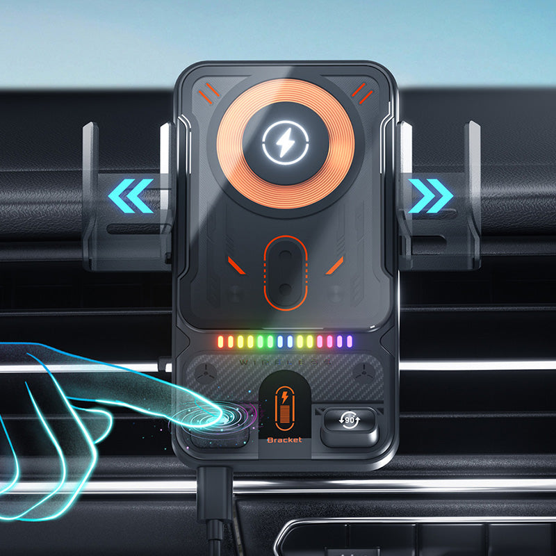 📱 50% RABATT! 🔄 Intelligente 2-in-1 Auto-Drehbare Handyhalterung & Kabellades – Magnetisch, verstellbar & schnelles Laden – Perfekt für Navigation & Freisprechen ⚡