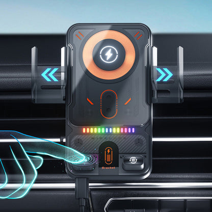 📱 50% RABATT! 🔄 Intelligente 2-in-1 Auto-Drehbare Handyhalterung & Kabellades – Magnetisch, verstellbar & schnelles Laden – Perfekt für Navigation & Freisprechen ⚡