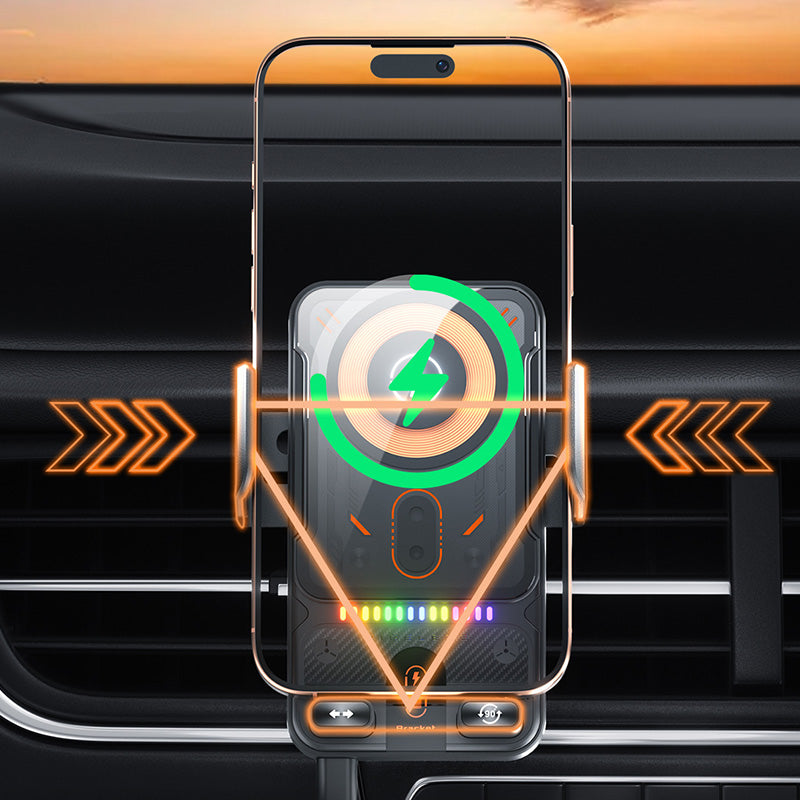 📱 50% RABATT! 🔄 Intelligente 2-in-1 Auto-Drehbare Handyhalterung & Kabellades – Magnetisch, verstellbar & schnelles Laden – Perfekt für Navigation & Freisprechen ⚡