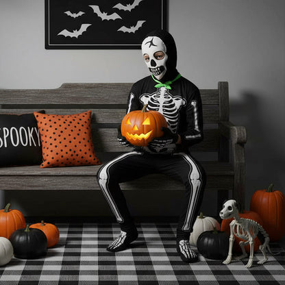 Glow-in-Dark Skeleton Costume for Halloween