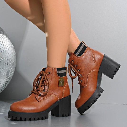 Letzter Tag für 30% Rabatt🛍️🛒Damen Schnür-Martin-Stiefel