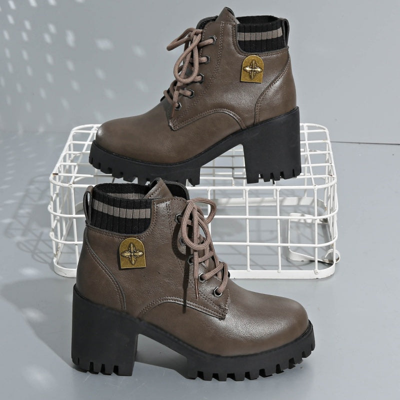 Letzter Tag für 30% Rabatt🛍️🛒Damen Schnür-Martin-Stiefel