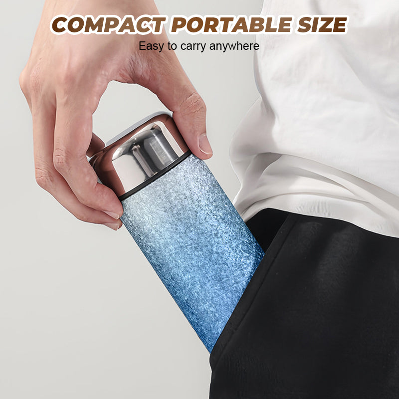 Portable Titanium-Coated Insulated Water Bottle