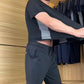 🏆🌀Zweiteiliges Sport-Set für Herren: Kurzarm-T-Shirt & Lange Hose