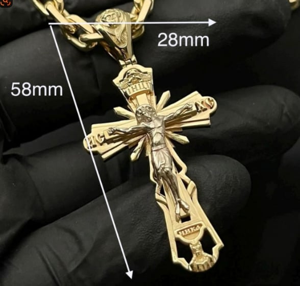 ✝️🙏Halskette mit Jesus-Kreuz-Anhänger