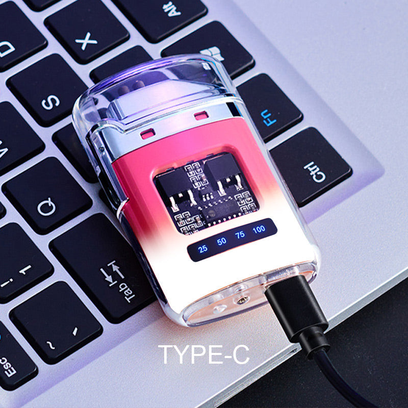 🔥⚡ WIEDERAUFLADBARES FEUERZEUG - Windfest mit Digitalanzeige, USB-C Ladung & Einstellbare Flamme, Wasserdicht und Stoßfest 🌬️💨