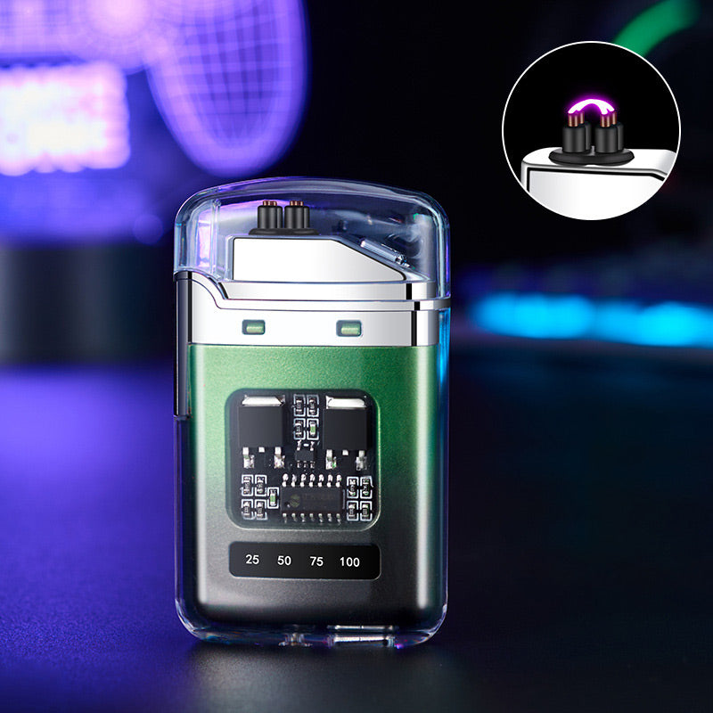 🔥⚡ WIEDERAUFLADBARES FEUERZEUG - Windfest mit Digitalanzeige, USB-C Ladung & Einstellbare Flamme, Wasserdicht und Stoßfest 🌬️💨