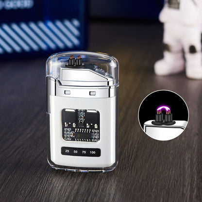 🔥⚡ WIEDERAUFLADBARES FEUERZEUG - Windfest mit Digitalanzeige, USB-C Ladung & Einstellbare Flamme, Wasserdicht und Stoßfest 🌬️💨