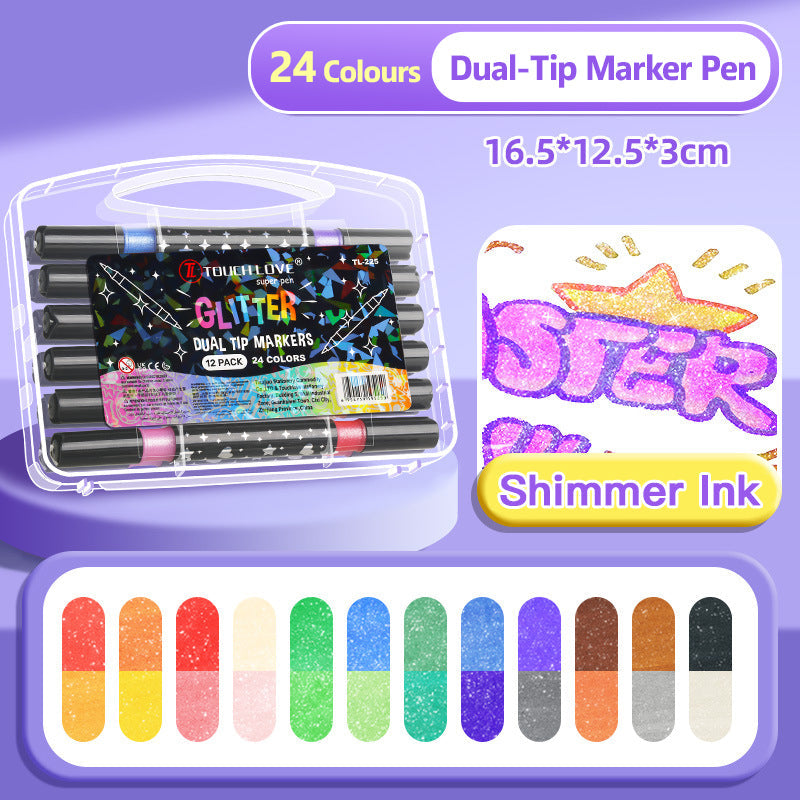 ⚡⚡50 % RABATT !!🌟Glitzer-Marker mit zwei Spitzen