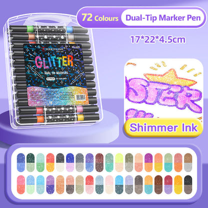⚡⚡50 % RABATT !!🌟Glitzer-Marker mit zwei Spitzen