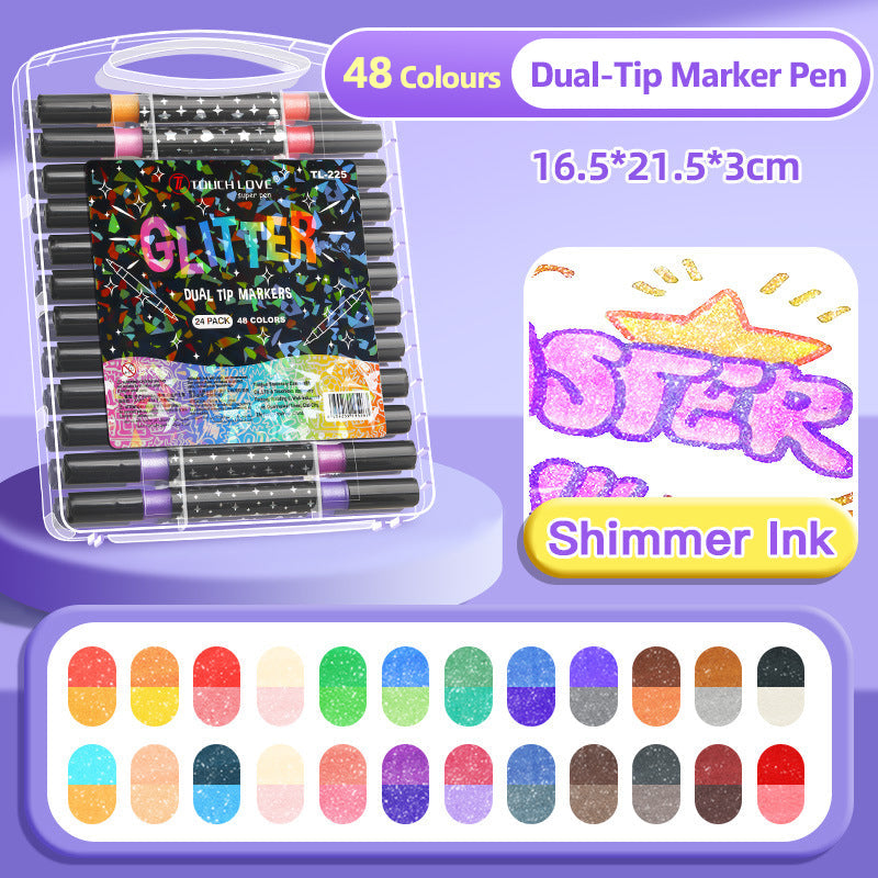 ⚡⚡50 % RABATT !!🌟Glitzer-Marker mit zwei Spitzen
