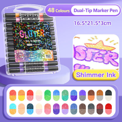 ⚡⚡50 % RABATT !!🌟Glitzer-Marker mit zwei Spitzen