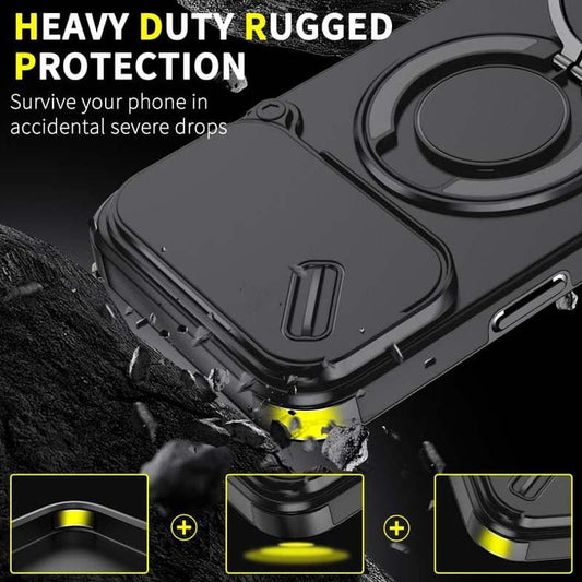 🎒🛍️Magnetischer Handyhülle mit Ringständer für iPhone