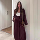 🔥Hot Sale: 50% Off-Loose Fit Zip Jacket & Wide-Leg Pants Set