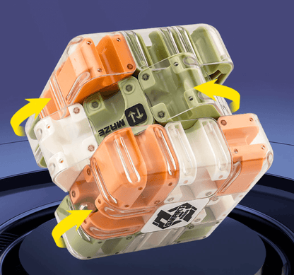 🧩✨ Großes Labyrinth 3D-Puzzle Labyrinthwürfel - 120 Herausfordernde Wege mit Sanfter Rotation für Kognitive Entwicklung & Spaß 🧠🔛