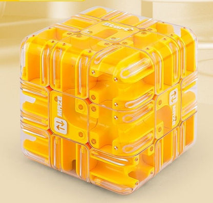 🧩✨ Großes Labyrinth 3D-Puzzle Labyrinthwürfel - 120 Herausfordernde Wege mit Sanfter Rotation für Kognitive Entwicklung & Spaß 🧠🔛